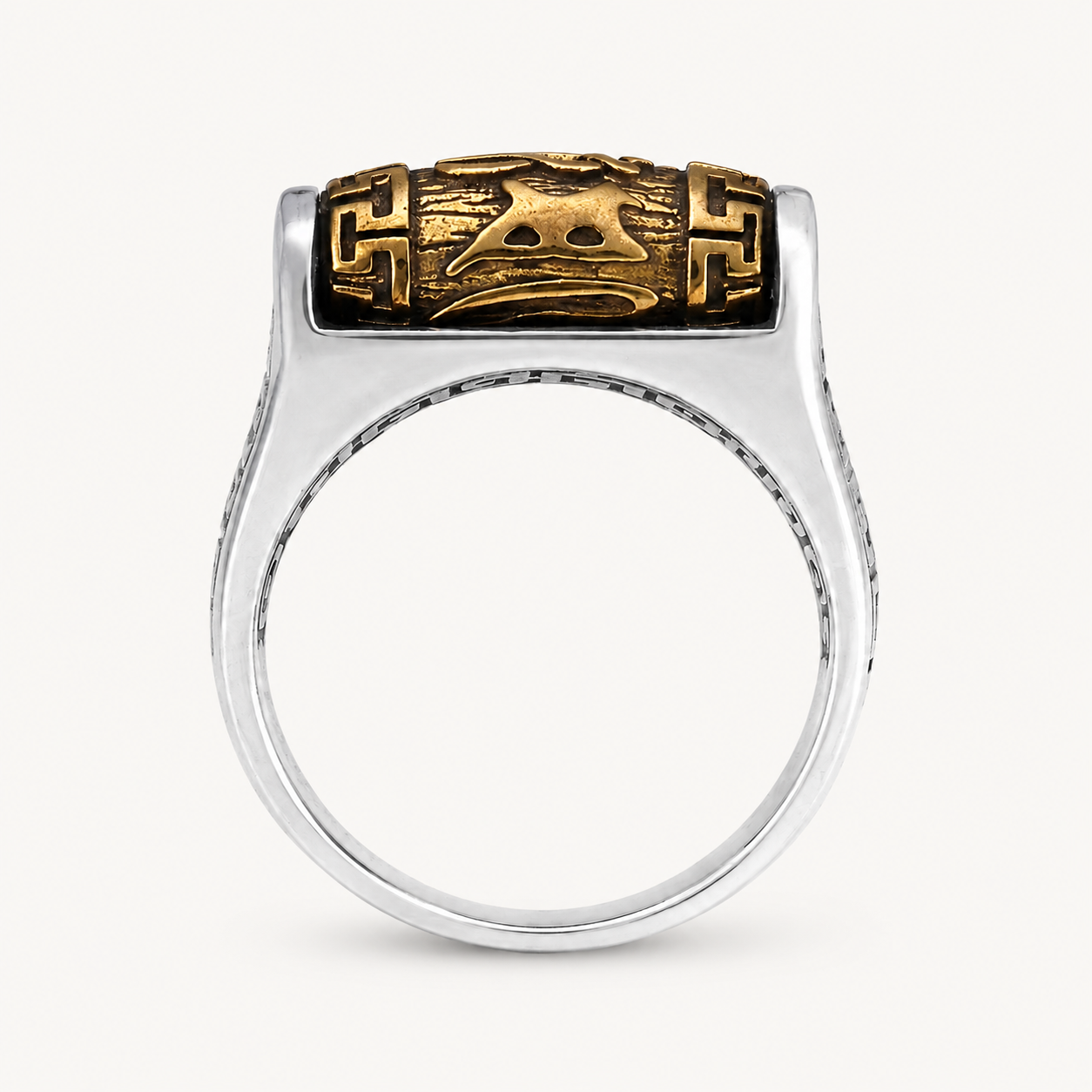 TIBETAN RING ROTATING RING WITH MANTRA "Om Mani Padme Hum"