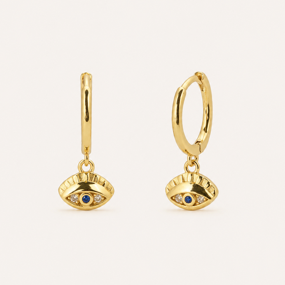 Pendientes Nazar bañados en oro 18k