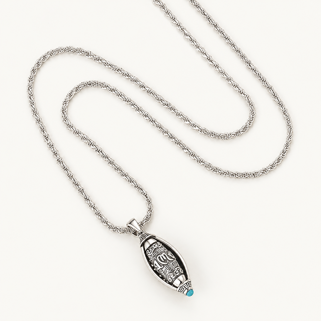 Rotating Om Mani Padme Hum Pendant