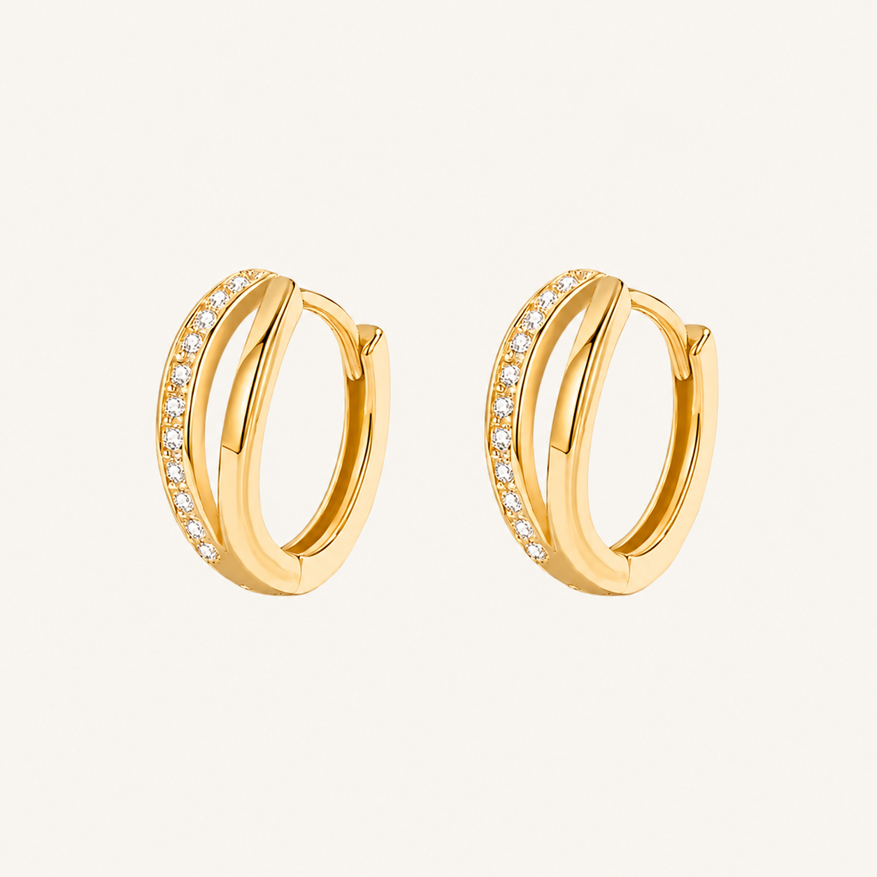 Pendientes Noa Bañados en Oro 18k