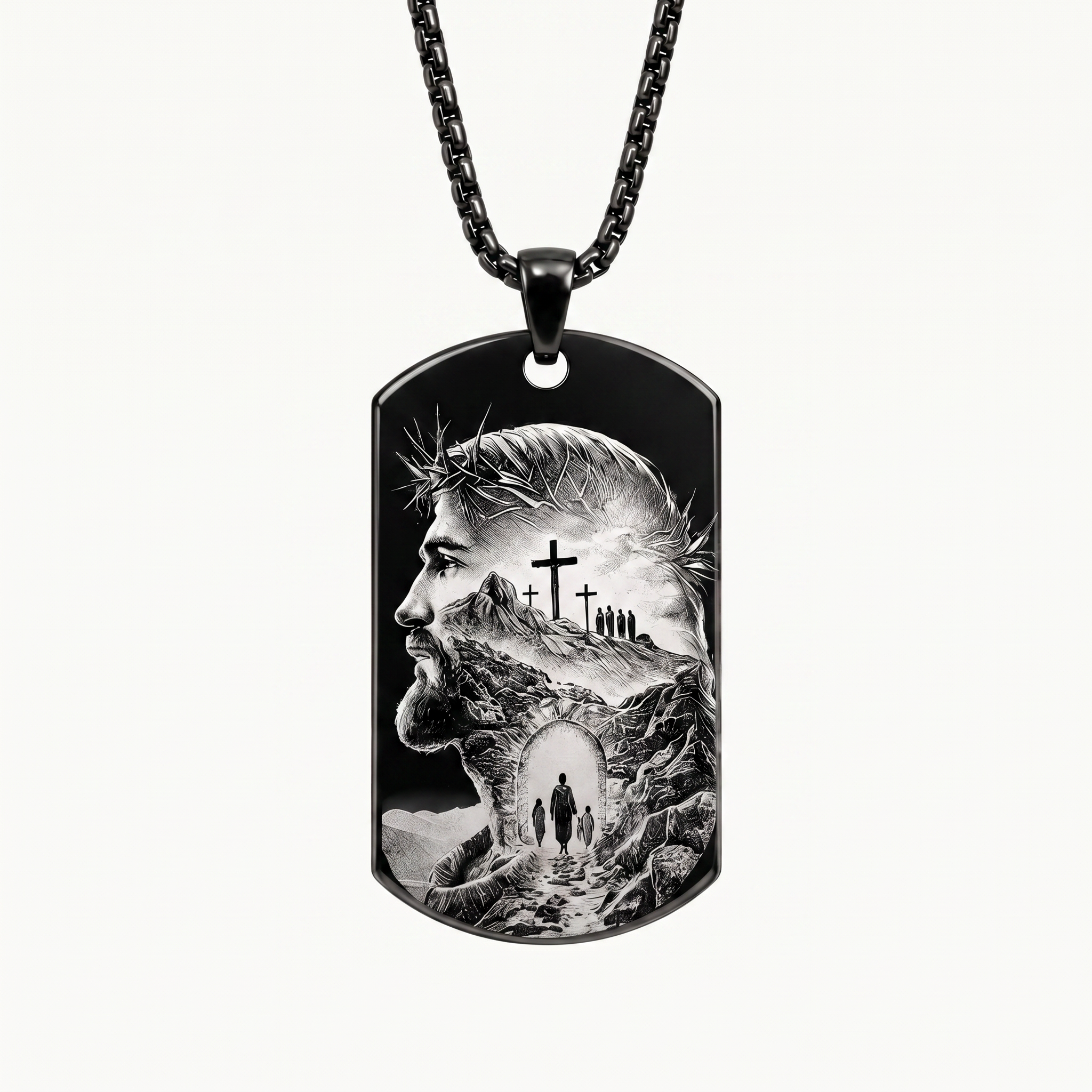 Custom Spiritual Design Plate Pendant