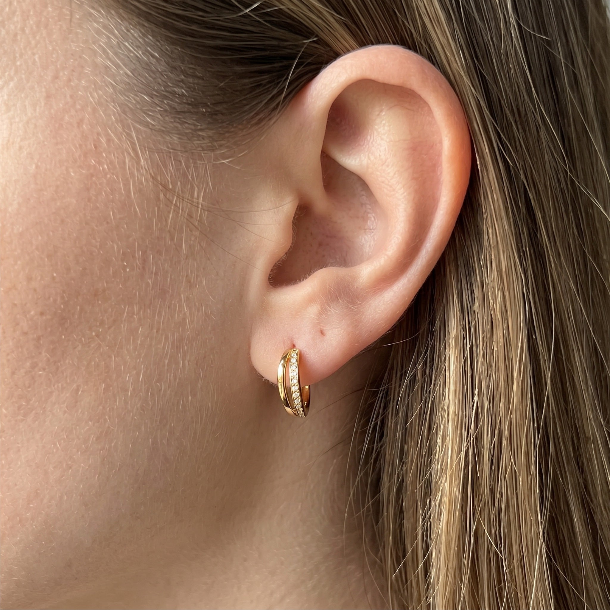 Pendientes Noa Bañados en Oro 18k