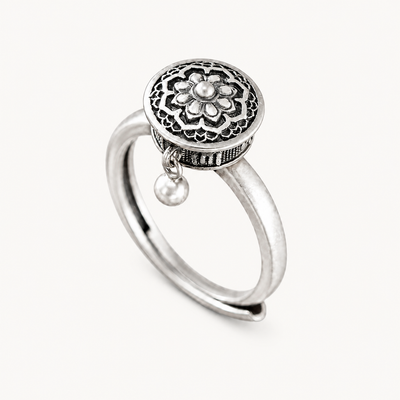 MANDALA FLOWER RING · TIBETAN ROTATING RING