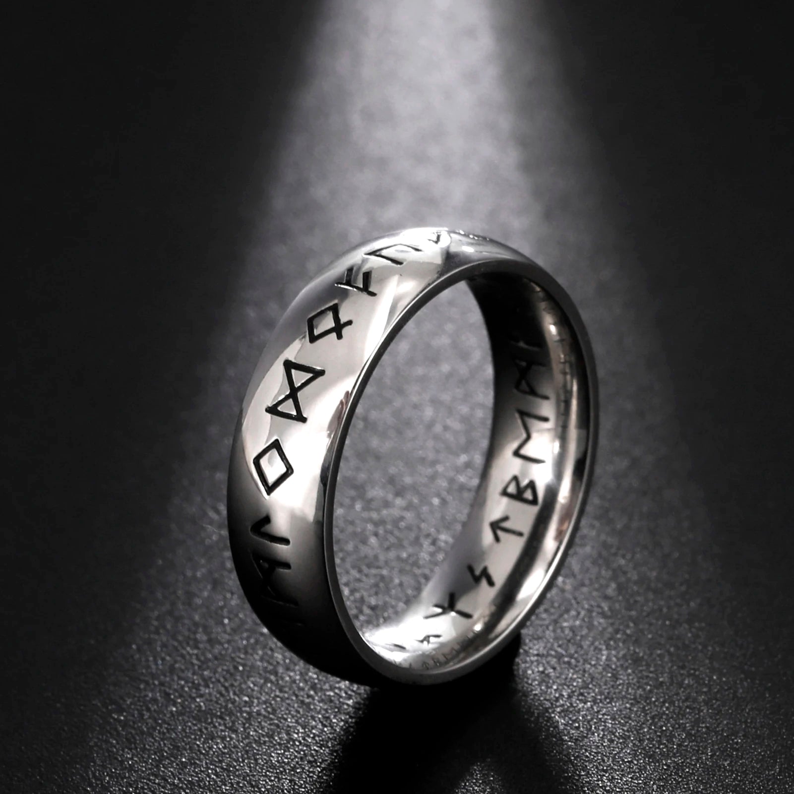 MYSTIQUE RING VIKING RUNES (NORTH STYLE) Stainless steel