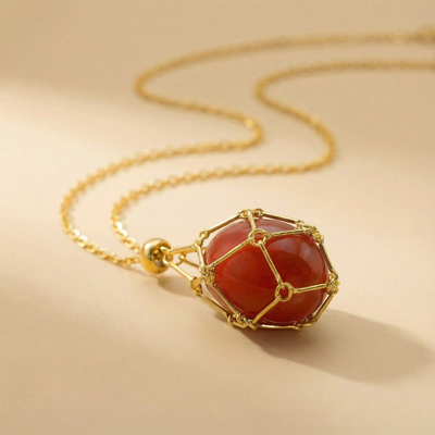 TIGER EYE PENDANT WITH LEATHER CHAIN ​​(black) 