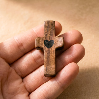 Hand Cross Walnut wood