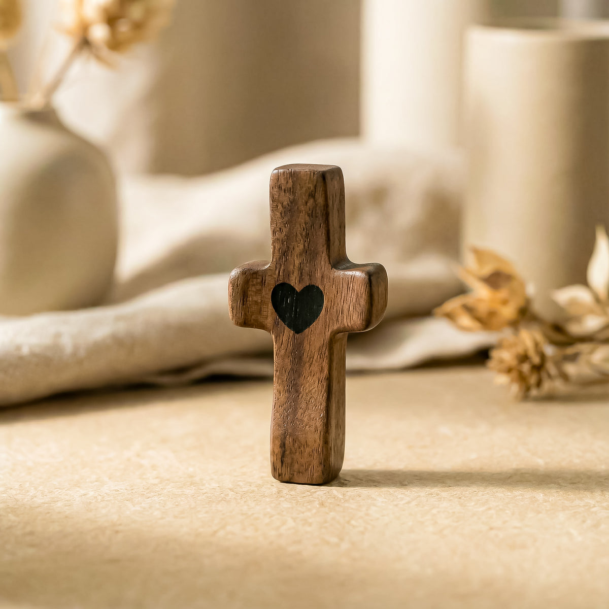Hand Cross Walnut wood