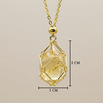 TIGER EYE PENDANT WITH LEATHER CHAIN ​​(black) 
