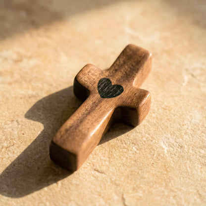Hand Cross Walnut wood
