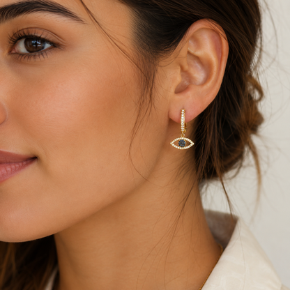Aura Eye Earrings – 18K Gold Plated