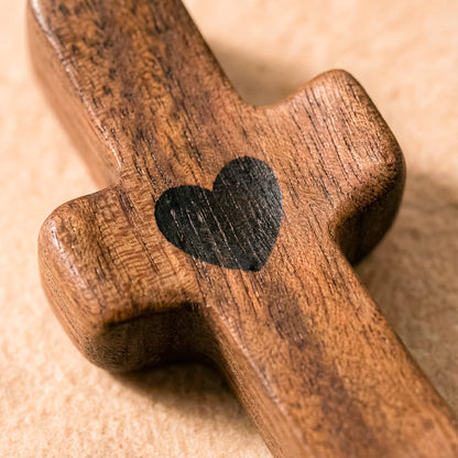 Hand Cross Walnut wood