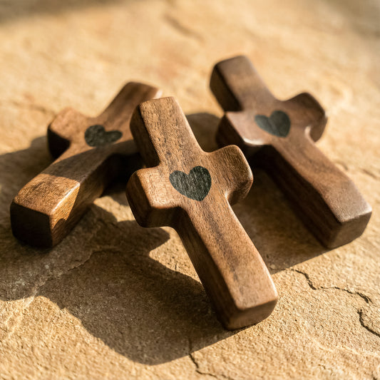 Set of 3 Wooden Crosses