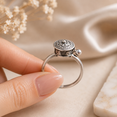 MANDALA FLOWER RING · TIBETAN ROTATING RING