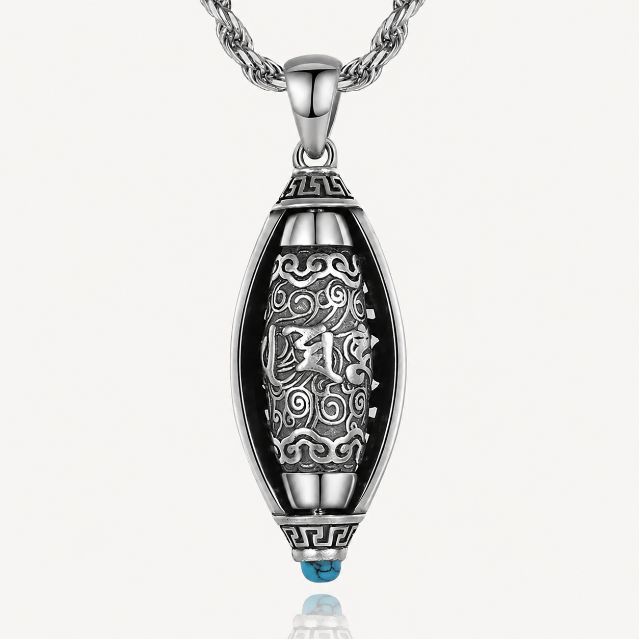 Rotating Om Mani Padme Hum Pendant