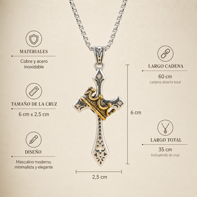 Imperial Crown Cross Pendant