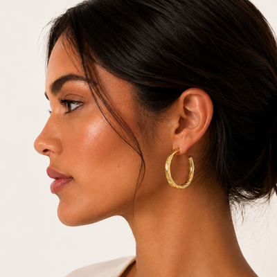 Pendientes Kala bañado en oro 18k