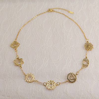 Colgante Chakras | Acero Inoxidable con baño oro 18K o plata  |  Equilibrio y Energía Interior