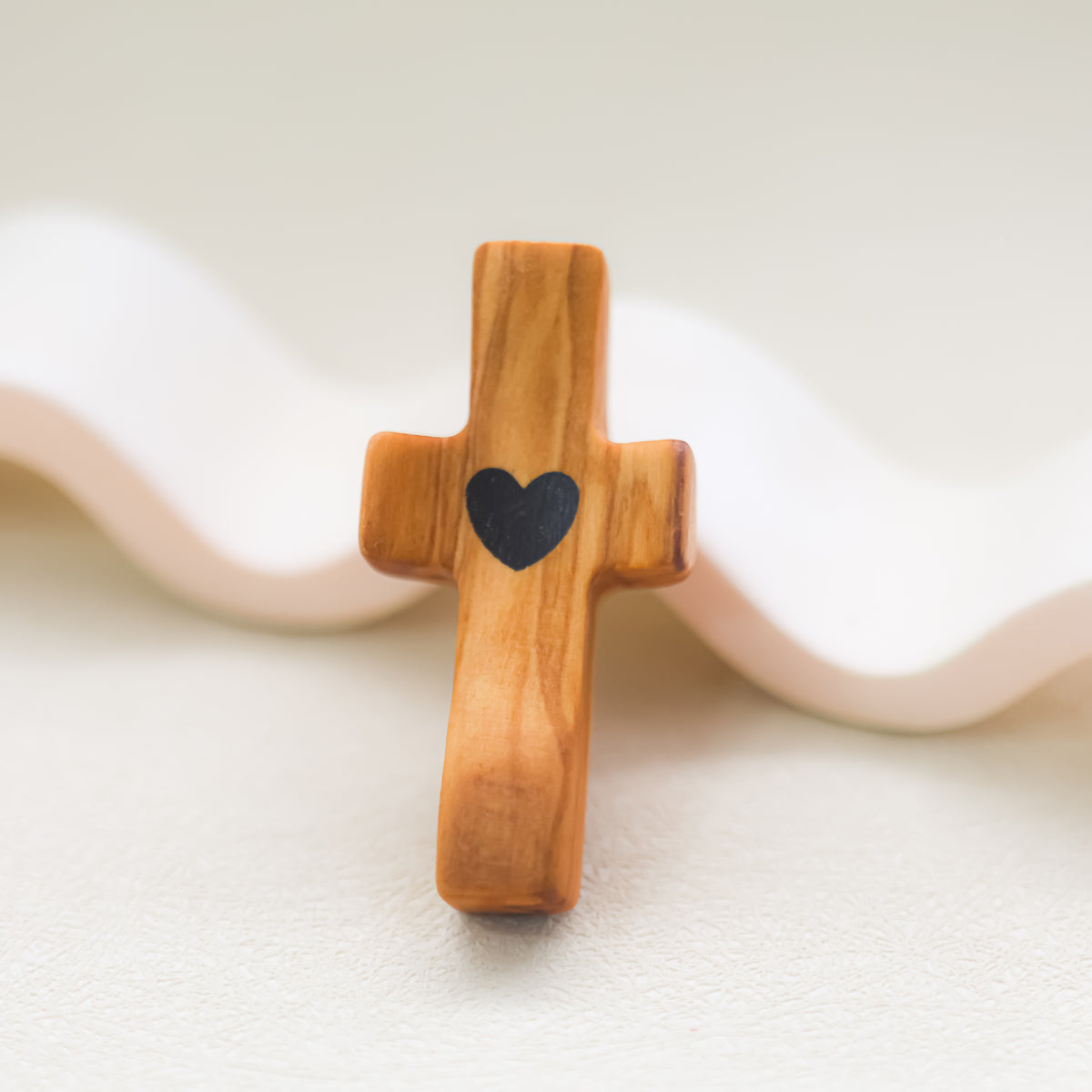 Handmade olive wood cross