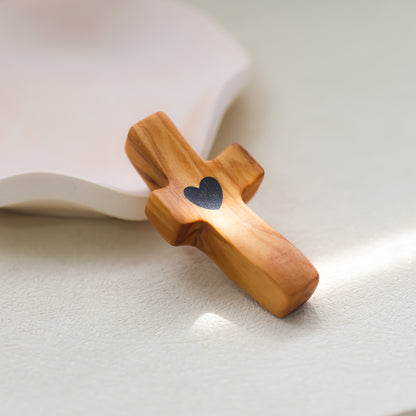 Handmade olive wood cross