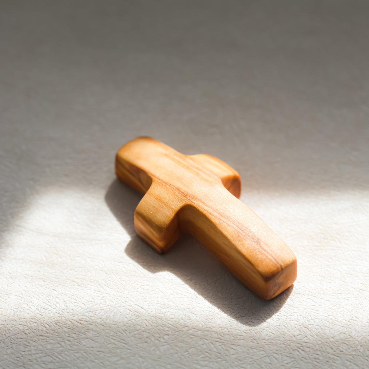 Handmade olive wood cross
