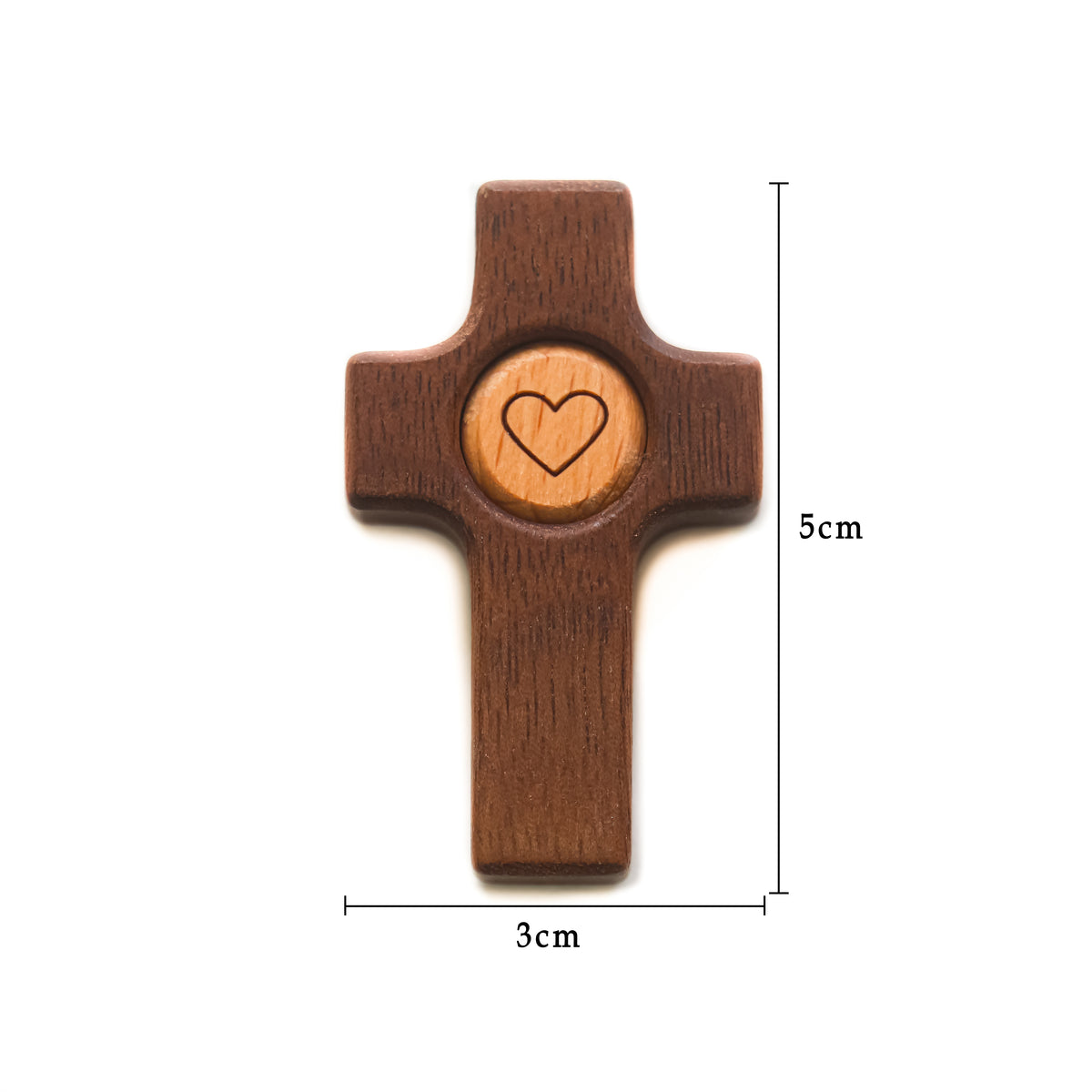Cruz con Corazón de Olivo