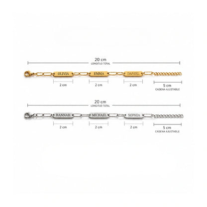 Promise Bracelet with 3 Personalized Names