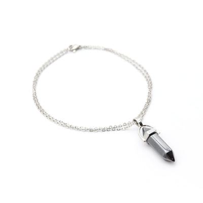 HEMATITE PENDANT WITH STAINLESS STEEL CHAIN 