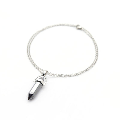 HEMATITE PENDANT WITH STAINLESS STEEL CHAIN 