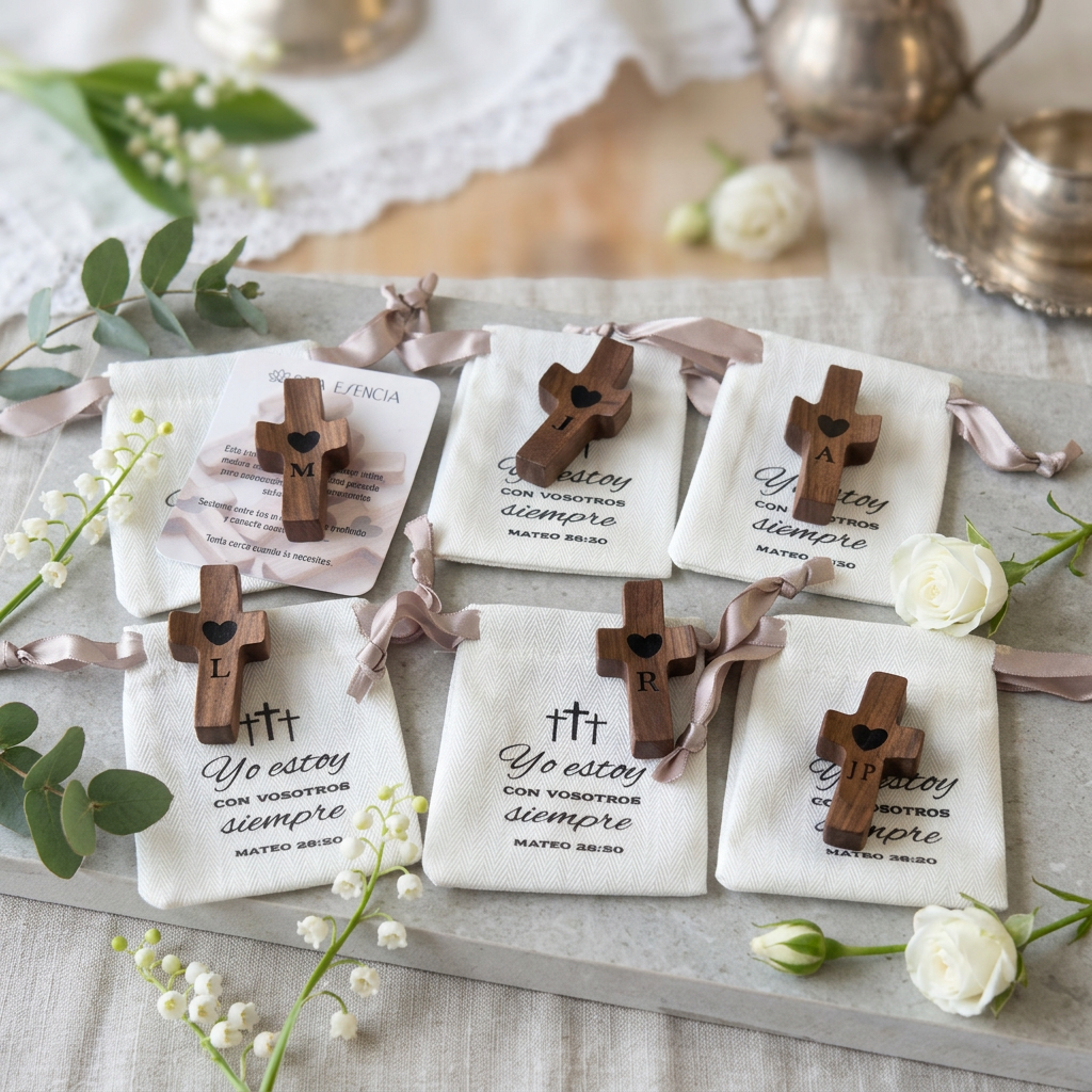 Personalized Wooden Cross with Name and Initial