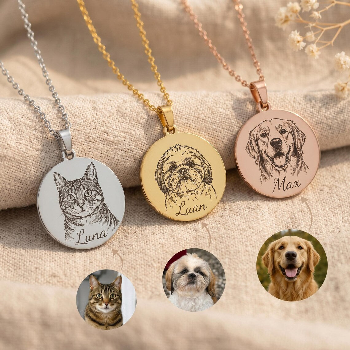 Love Lock Pendant Personalized Engraved Message