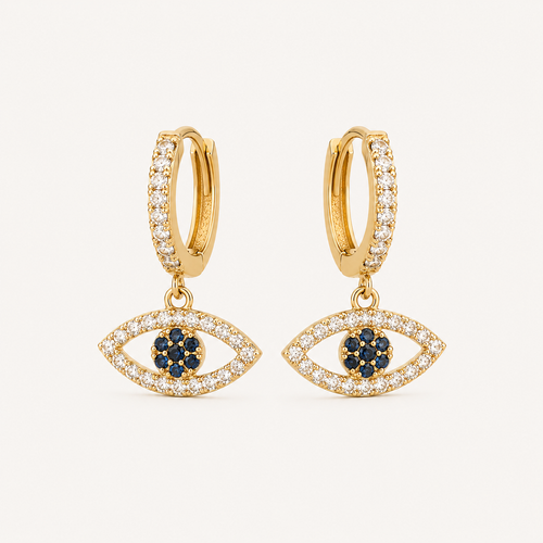 Aura Eye Earrings – 18K Gold Plated
