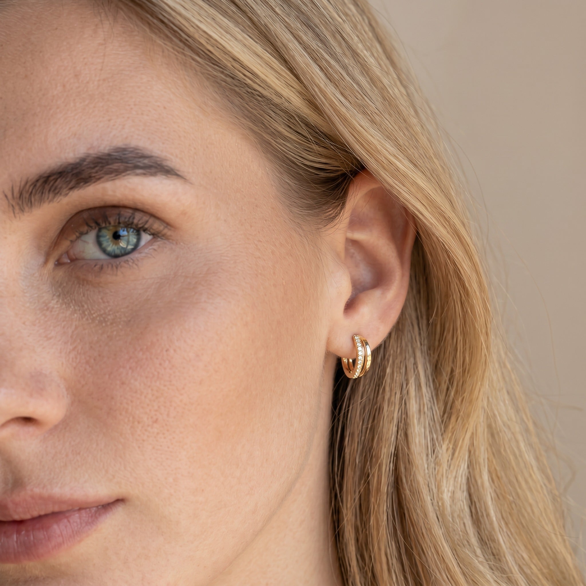 Pendientes Noa Bañados en Oro 18k